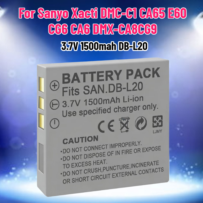 Drone Camera - 3,7V 1500mAh DB-L20 Akku für Sanyo