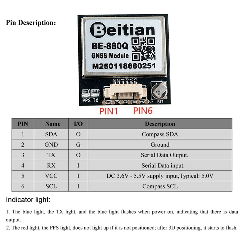 BE-880Q GNSS GPS-Modul M10050  – Drone Compass Bewertung und Preis